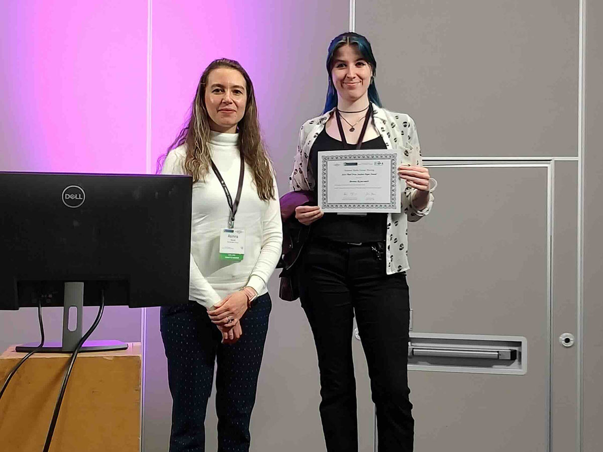 Brenna Royersmith of the University of Colorado Boulder receives third place in the 2026 NRSM Student Paper Competition.